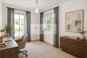 Arbeitszimmer (möbliert teilw. mit KI)