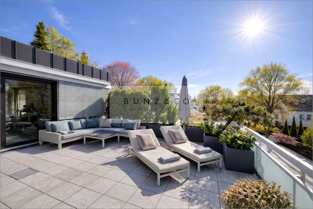 Immobilienangebot - München - Alle - Außergewöhnliche Dachterrassenwohnung im Herzogpark mit einzigartigem Wohngefühl!
