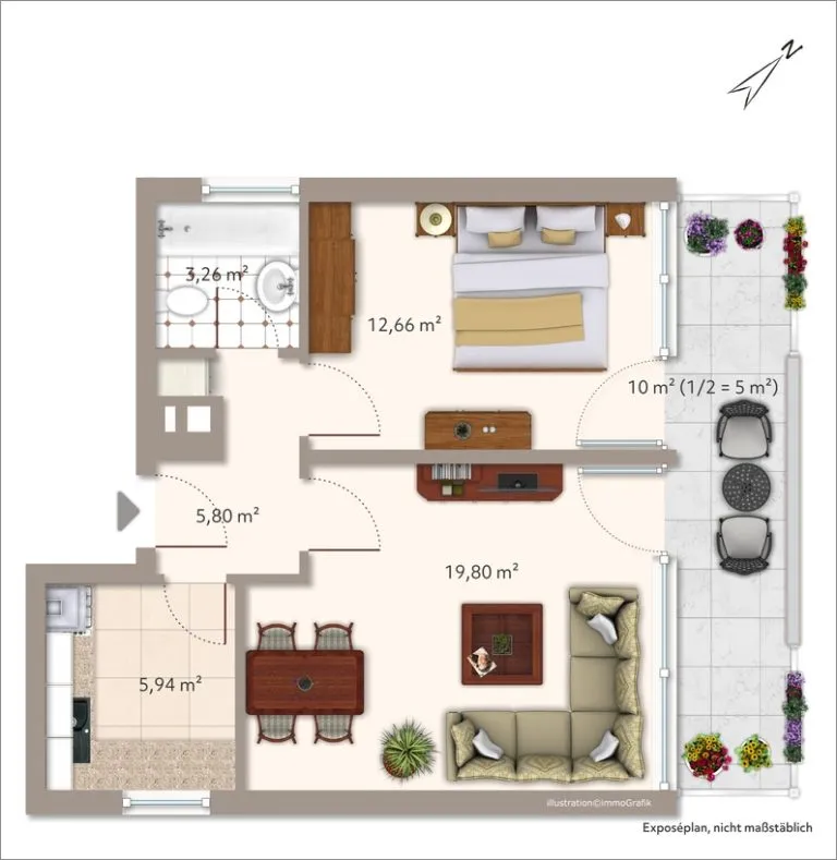 Immobilienangebot - München - Alle - Premiumlage Solln: Attraktive Wohnung mit großem Südbalkon